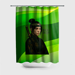 Шторка для ванной Билли Айлиш в стиле ниндзи