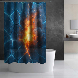 Шторка для душа Взрыв из объемных плит, цвет: 3D-принт — фото 2