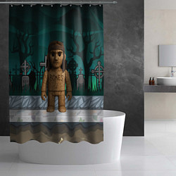 Шторка для душа Bones в стиле куклы Вуды, цвет: 3D-принт — фото 2