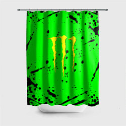 Шторка для ванной Monster energy кислотные брызги