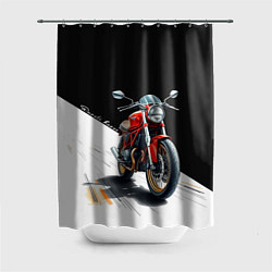 Шторка для душа Ducati Racer, цвет: 3D-принт
