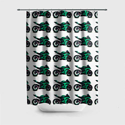 Шторка для ванной Motorcycle turquoise
