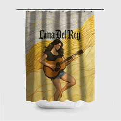 Шторка для ванной Lana Del Rey с гитарой