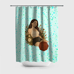 Шторка для ванной Lana Del Rey сидит в цветах