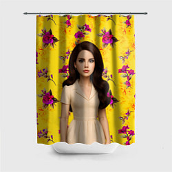 Шторка для ванной Lana Del Rey образ куклы