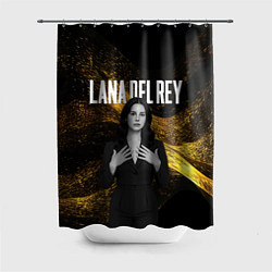 Шторка для душа Lana Del Rey в черном платье, цвет: 3D-принт
