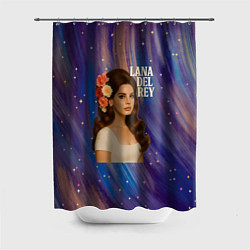 Шторка для ванной Lana Del Rey с цветами в волосах