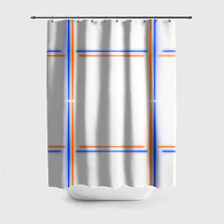 Шторка для ванной Neon white orange blue