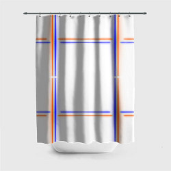 Шторка для ванной Neon white orange light blue