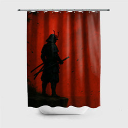 Шторка для ванной Ghost of Tsushima - алый
