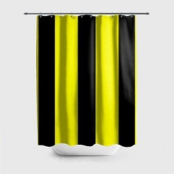 Шторка для ванной Color yellow black line