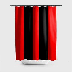 Шторка для ванной Color black red lines
