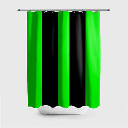 Шторка для ванной Color green black lines