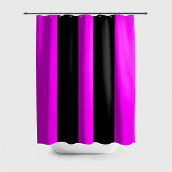 Шторка для ванной Color black pink lines