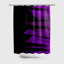 Шторка для ванной Color purple black stripes