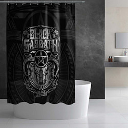 Шторка для душа Black Sabbath - goat skull, цвет: 3D-принт — фото 2