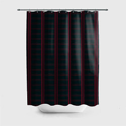 Шторка для ванной Color dark cage red stripes