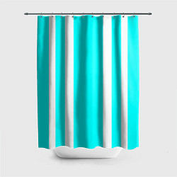 Шторка для ванной Color blue white stripes