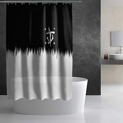 Шторка для душа Doom краски черно белый, цвет: 3D-принт — фото 2