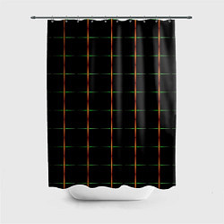 Шторка для ванной Color black orange green crosses