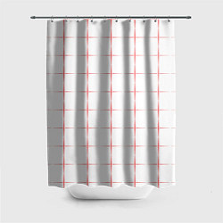 Шторка для душа Color white red crosses, цвет: 3D-принт