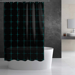Шторка для душа Color black blue crosses, цвет: 3D-принт — фото 2