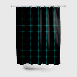 Шторка для ванной Color black blue crosses
