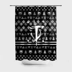 Шторка для ванной Doom x witcher pattern