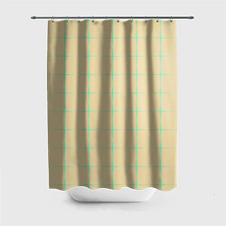 Шторка для ванной Color beige green crosses