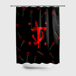 Шторка для ванной Doom rose pattern