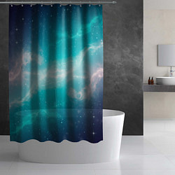 Шторка для душа Галактическое сияние небес, цвет: 3D-принт — фото 2