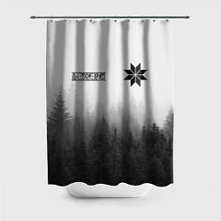 Шторка для душа Лес - это мой храм, цвет: 3D-принт