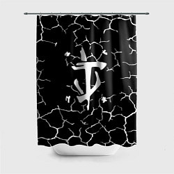 Шторка для душа Doom трещины текстура, цвет: 3D-принт