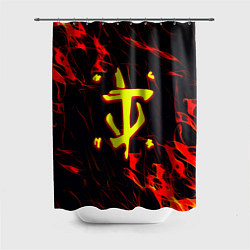 Шторка для ванной Doom огненные искры