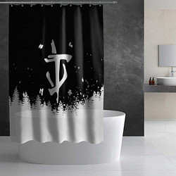 Шторка для душа Doom winter wild, цвет: 3D-принт — фото 2