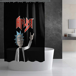 Шторка для душа Ария и Рик Санчес из Рик и Морти, цвет: 3D-принт — фото 2