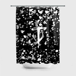 Шторка для ванной Дум белые брызги красок