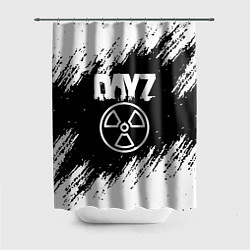 Шторка для душа Dayz белые краски лого, цвет: 3D-принт