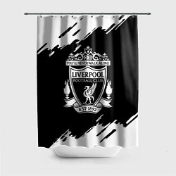 Шторка для ванной Liverpool белые краски штрихи