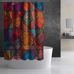 Шторка для душа Клубки пряжи, цвет: 3D-принт — фото 2