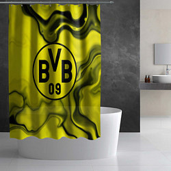 Шторка для душа Фк Боруссия Дортмунд, цвет: 3D-принт — фото 2