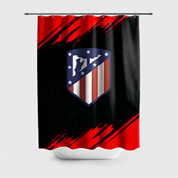 Шторка для ванной Атлетико Мадрид красные краски