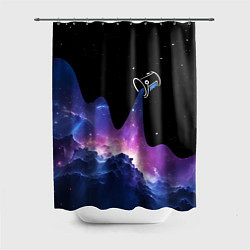 Шторка для ванной Потеки космической краски