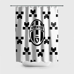Шторка для душа Juventus x minecraft pattern, цвет: 3D-принт