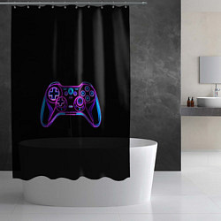 Шторка для душа Gamepad, цвет: 3D-принт — фото 2