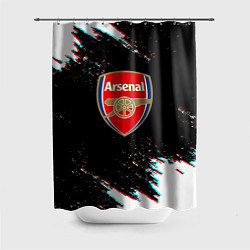 Шторка для ванной Арсенал краски глитч текстура