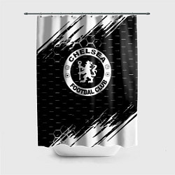 Шторка для ванной Chelsea штрихи красок текстура