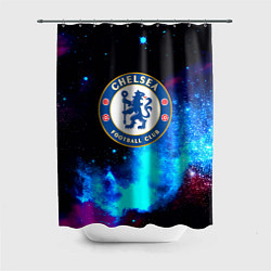 Шторка для ванной Челси неоновый космос