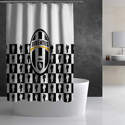 Шторка для душа Juventus болельщики паттерн, цвет: 3D-принт — фото 2