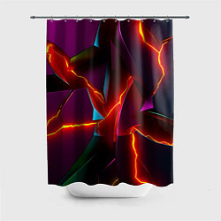 Шторка для ванной Fractures multicolored tiles